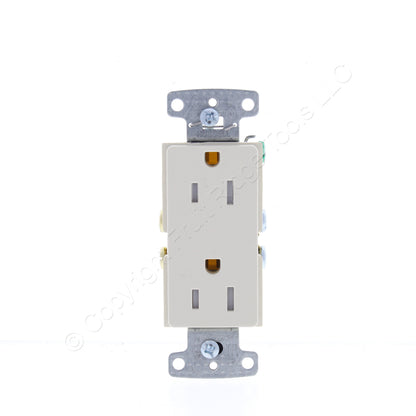 Hubbell Lt Almond Tamper Resistant Decorator Receptacle X-Clamp 15A RRD15SLATRX