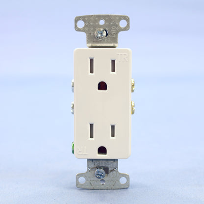 Hubbell RRD15SWTR White 15A Tamper Resistant Decorator Receptacle 125V Bulk