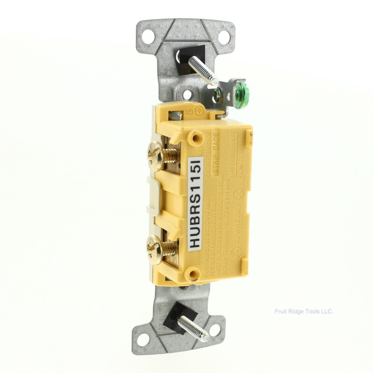 Hubbell RS115I Ivory Residential Single Pole Toggle Wall Light Switch 15A Bulk