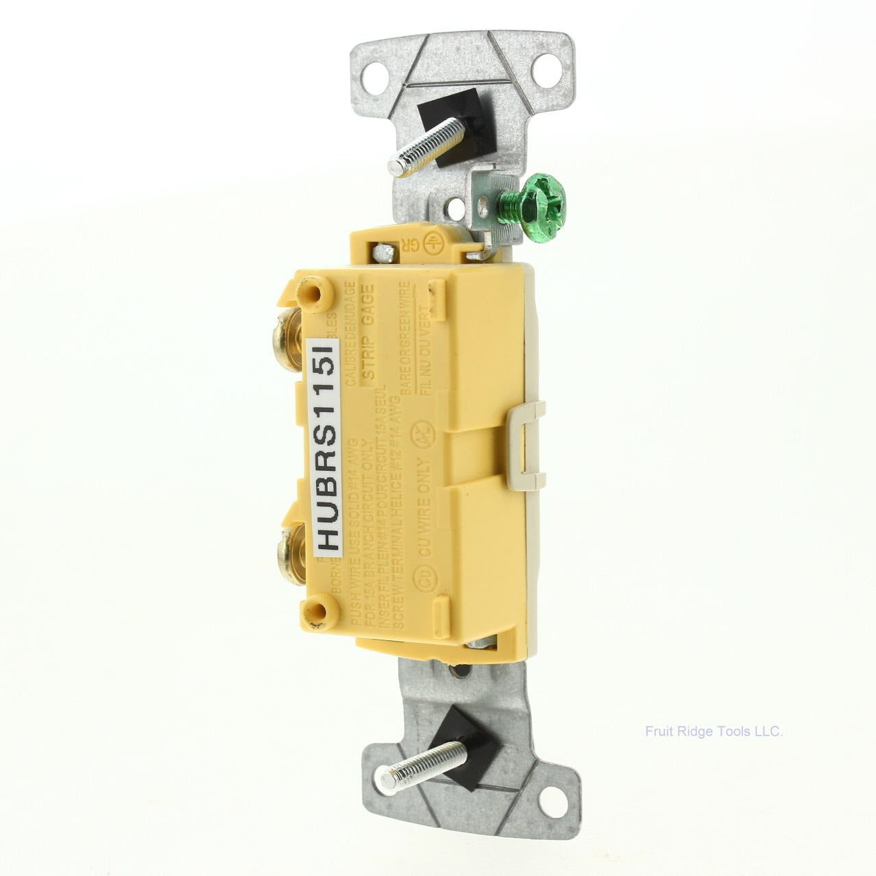 Hubbell RS115I Ivory Residential Single Pole Toggle Wall Light Switch 15A Bulk