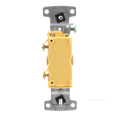 Hubbell RESIDENTIAL Lt Almond Single Pole Toggle Light Switch 15A Bulk RS115LA