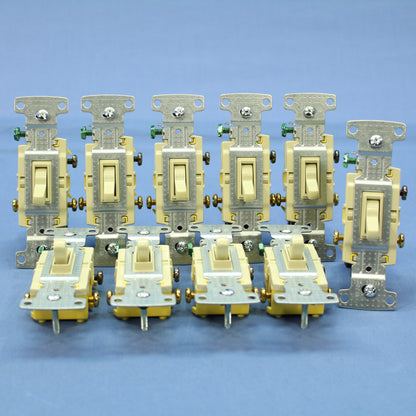 Hubbell RS315I Ivory Framed Toggle Light Switch 3-Way Residential 15A 120V 10pcs