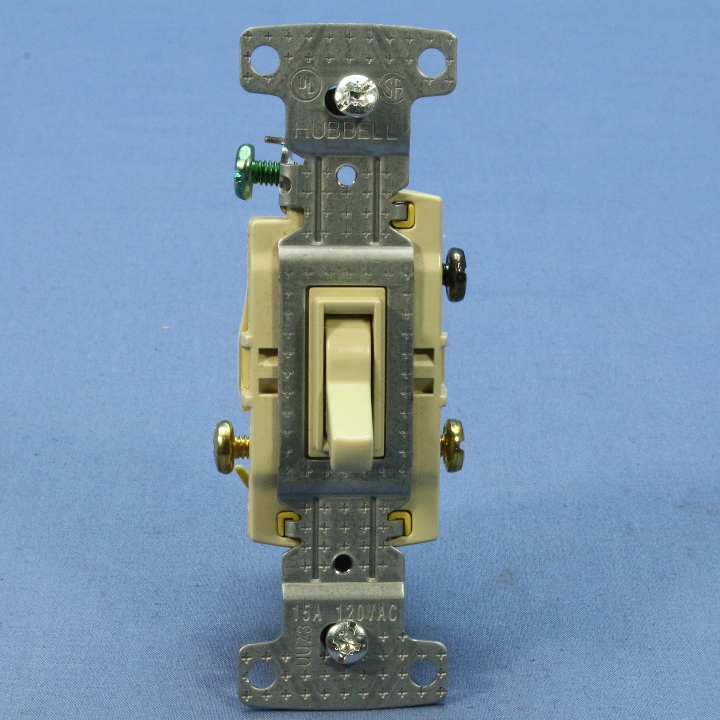 Hubbell RS315I Ivory Framed Toggle Wall Light Switch 3-Way Residential 15A Bulk