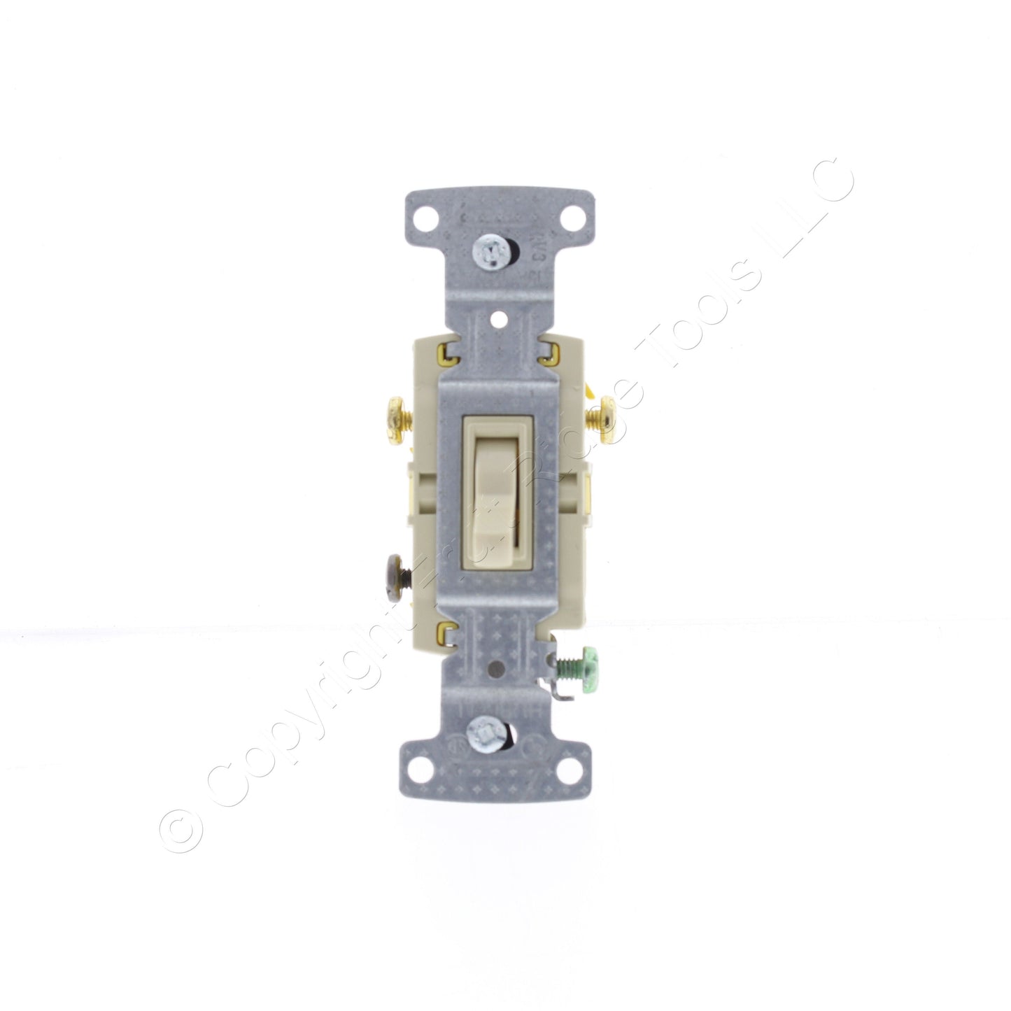 Hubbell RS315IZ Ivory Framed Toggle Wall Light Switch 3-Way Residential 15A Bulk