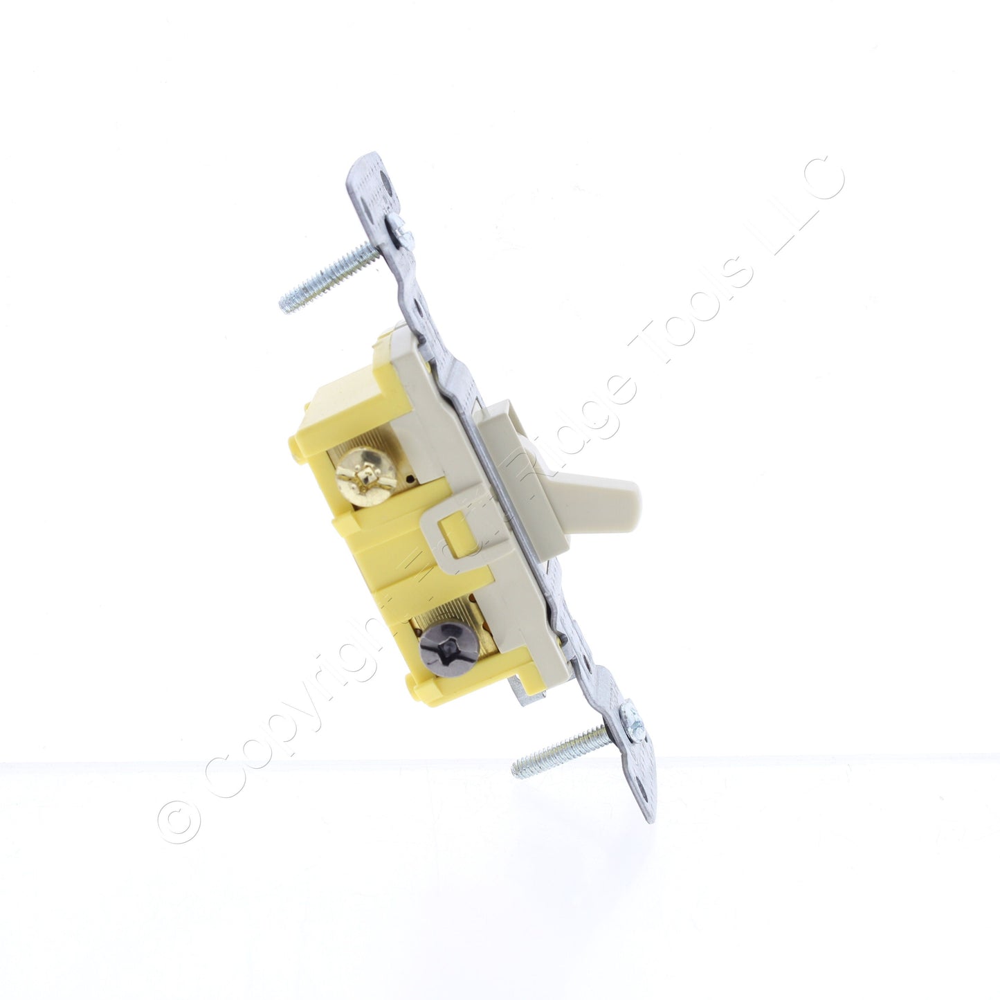 Hubbell RS315IZ Ivory Framed Toggle Wall Light Switch 3-Way Residential 15A Bulk