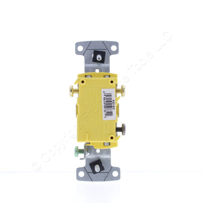 Hubbell RS315IZ Ivory Framed Toggle Wall Light Switch 3-Way Residential 15A Bulk