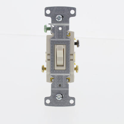 Hubbell RS315LA Lt Almond Framed Toggle Light Switch 3-Way Residential 15A 5pcs