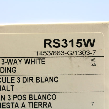 Hubbell RS315W White 10 Framed Toggle Light Switches 3-WAY Residential 10-Pack