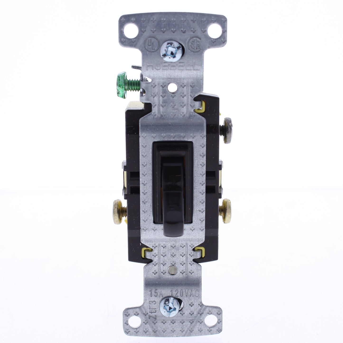 Hubbell RS315Z Brown Framed Toggle Wall Light Switch 3-Way Residential 15A Bulk