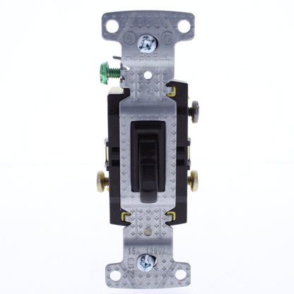 Hubbell RS315Z Brown Framed Toggle Wall Light Switch 3-Way Residential 15A Bulk