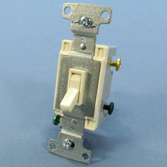 Hubbell RS415LA Lt Almond 4-Way Framed Toggle Wall Light Switch Residential 15A