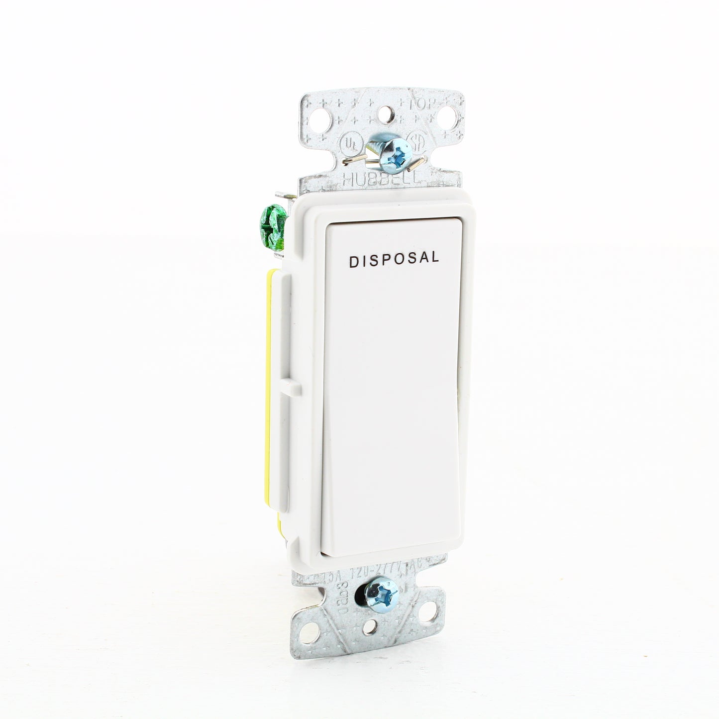 Hubbell RSD115DW White Decorator Disposal 15A Switch Rocker Single Pole