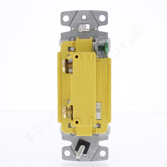 Hubbell RSD115DW White Disposal Switch Decorator Rocker Bulk 15A Single Pole