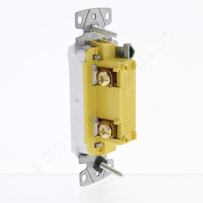 Hubbell RSD115DW White Disposal Switch Decorator Rocker Bulk 15A Single Pole