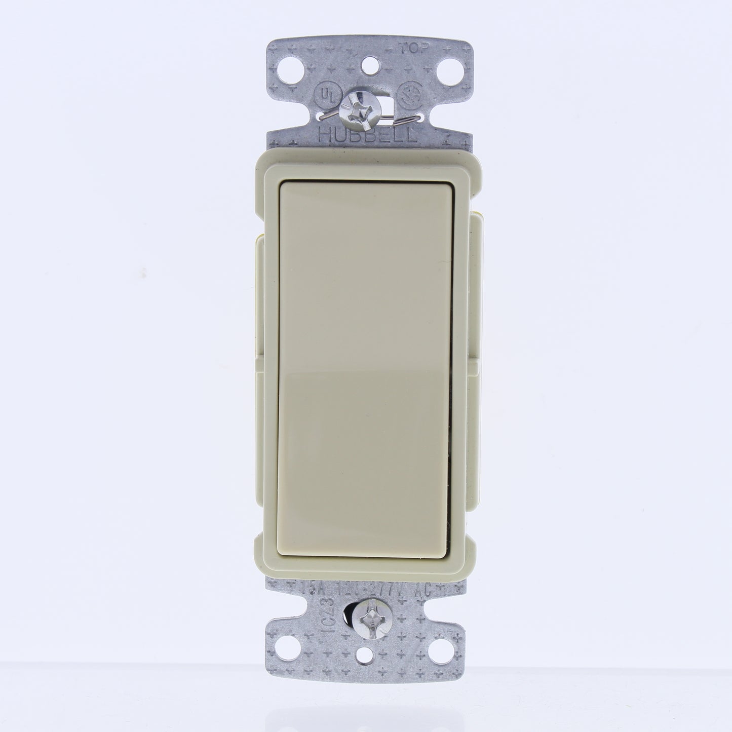 Hubbell RSD115I Ivory Decorator Rocker Wall Light Switches Single Pole 15A 5pcs