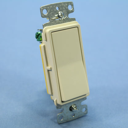 Hubbell Lt Almond Decorator Rocker Single Pole Light Switch 15A Bulk RSD115LA