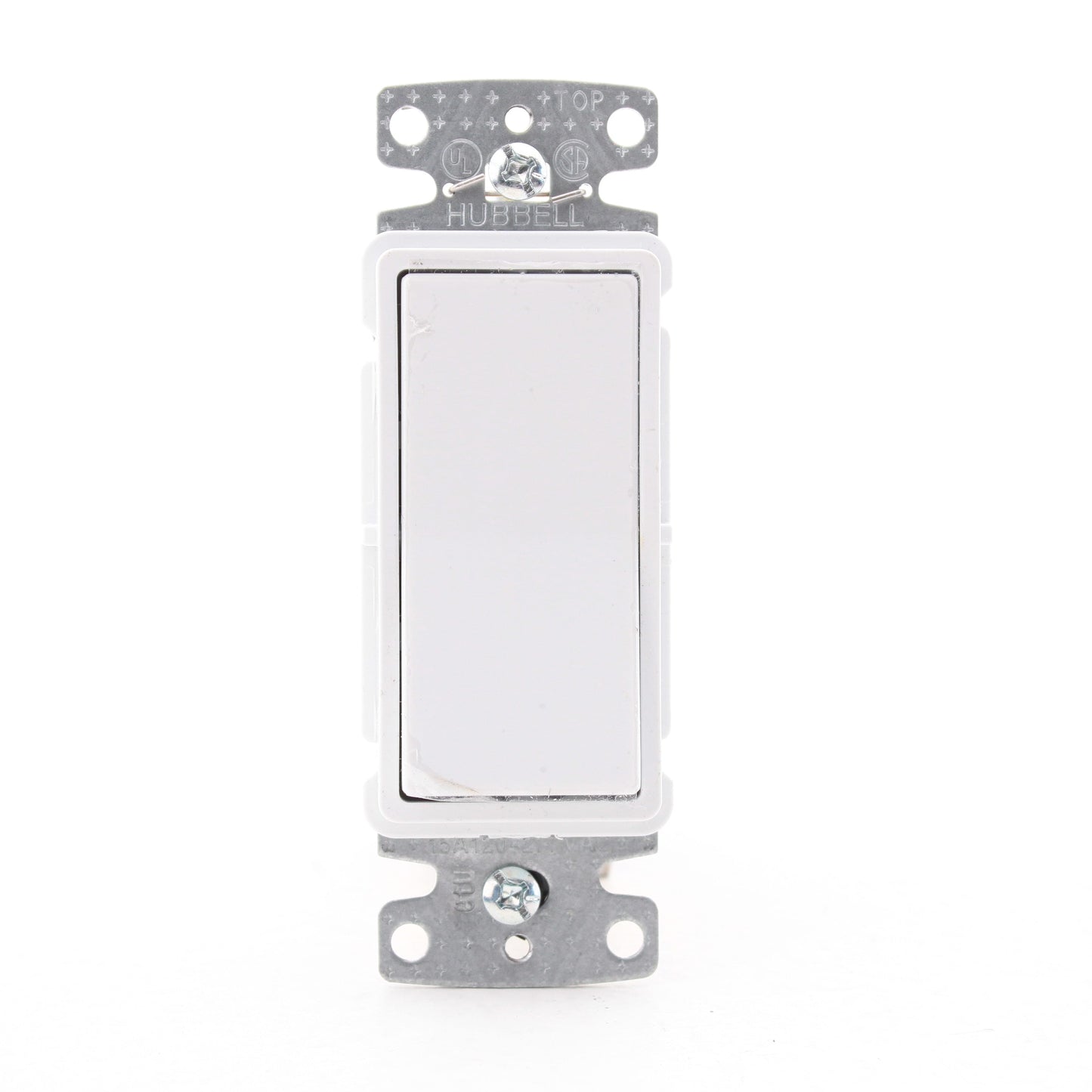 Hubbell RSD115W White 15A Decorator Rocker Single Pole ON/OFF Wall Light Switch