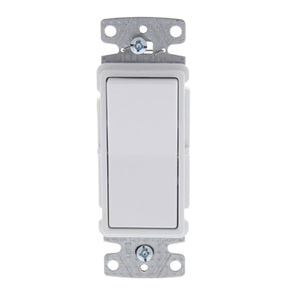 Hubbell RSD115W White Decorator Rocker Wall Light Switch Single Pole 15A
