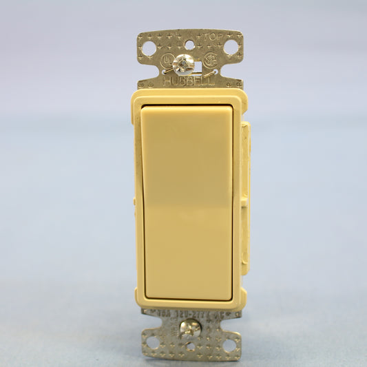Hubbell RSD315I Ivory Decorator Smooth Rocker 3-Way Wall Light Switch 15A Bulk