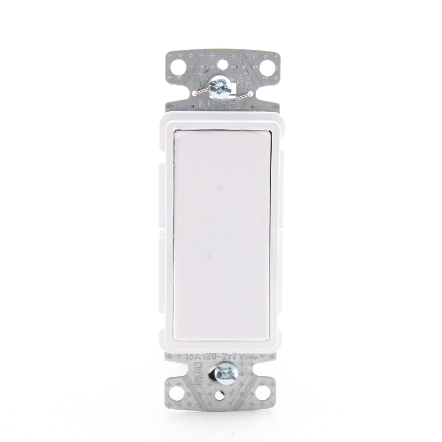 Hubbell RSD315W White 15A Decorator Smooth Rocker 3-Way Wall Light Switch