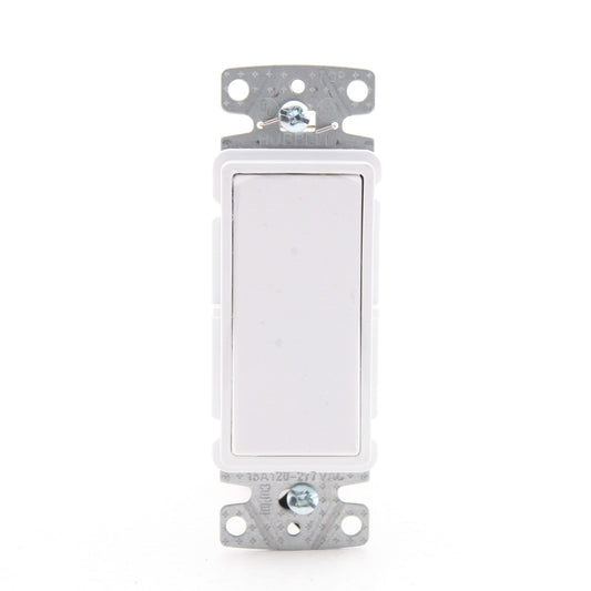 Hubbell RSD315W White 15A Decorator Smooth Rocker 3-Way Wall Light Switch