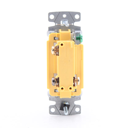 Hubbell RSD315W White 15A Decorator Smooth Rocker 3-Way Wall Light Switch