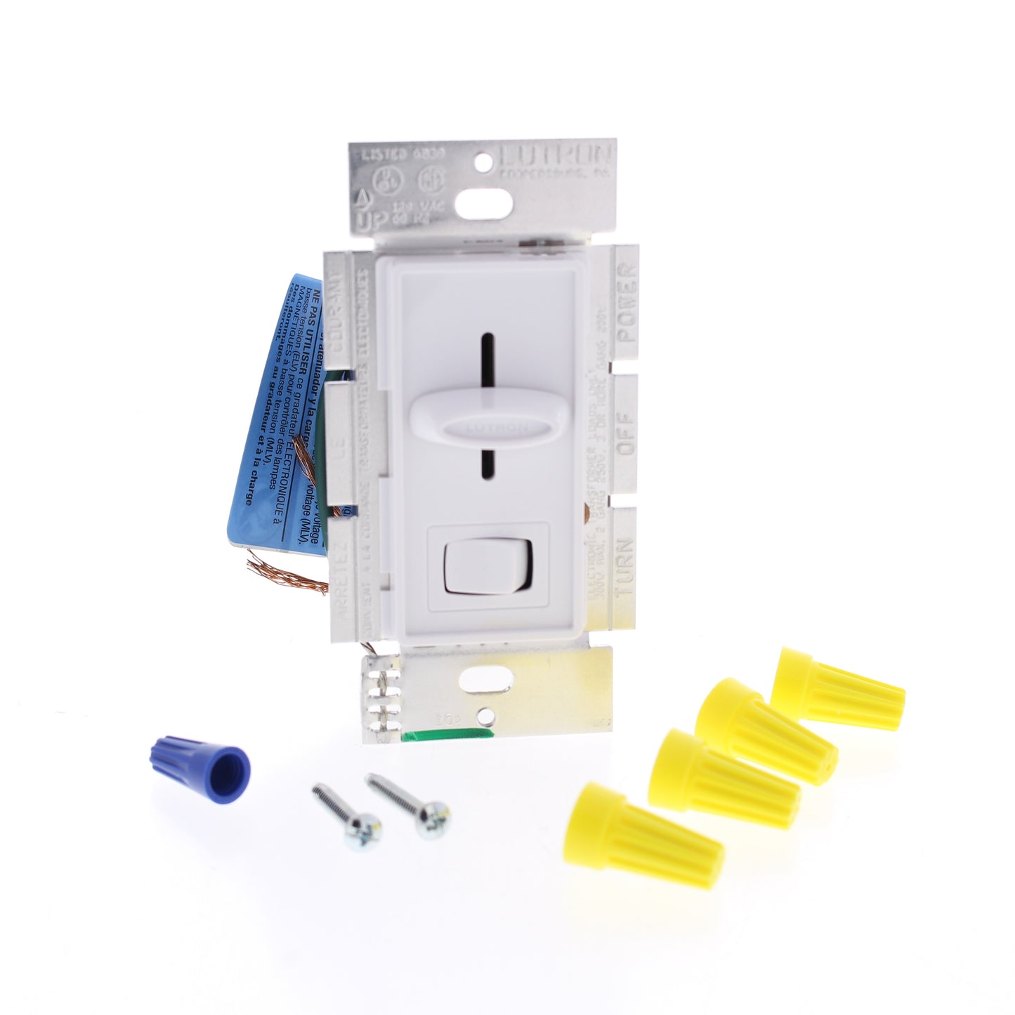 Hubbell RSELV300PW White Slide Dimmer Switch Preset S.P. 300W Electronic LV
