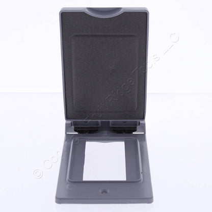 Hubbell Gray While-In-Use Weatherproof Vertical Decorator Outlet Cover RW51040