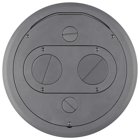 Hubbell 10" Furniture Feed Cover for Concrete Fire Rated Poke Through Gray