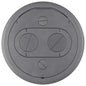 Hubbell 10" Furniture Feed Cover for Concrete Fire Rated Poke Through Gray