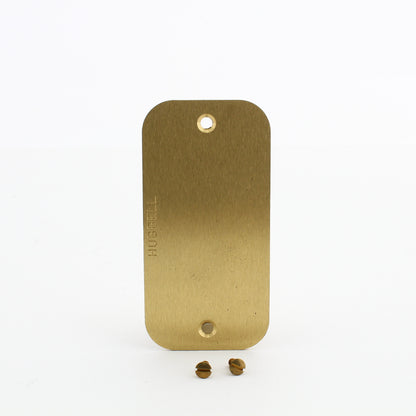 Hubbell Blank Brass Plate S609B For S6088 Above-Floor Electrical Pedestal Box