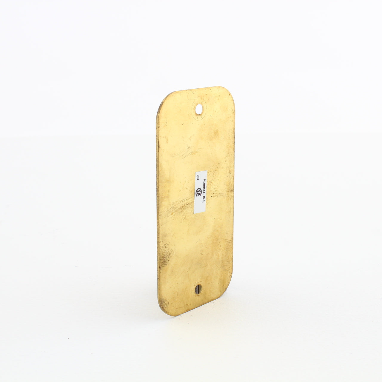 Hubbell Blank Brass Plate S609B For S6088 Above-Floor Electrical Pedestal Box