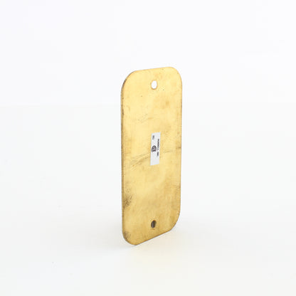 Hubbell Blank Brass Plate S609B For S6088 Above-Floor Electrical Pedestal Box