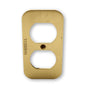 Hubbell 4"x2" Brass Duplex Outlet Plate S609D For S6088 Above-Floor Pedestal Box
