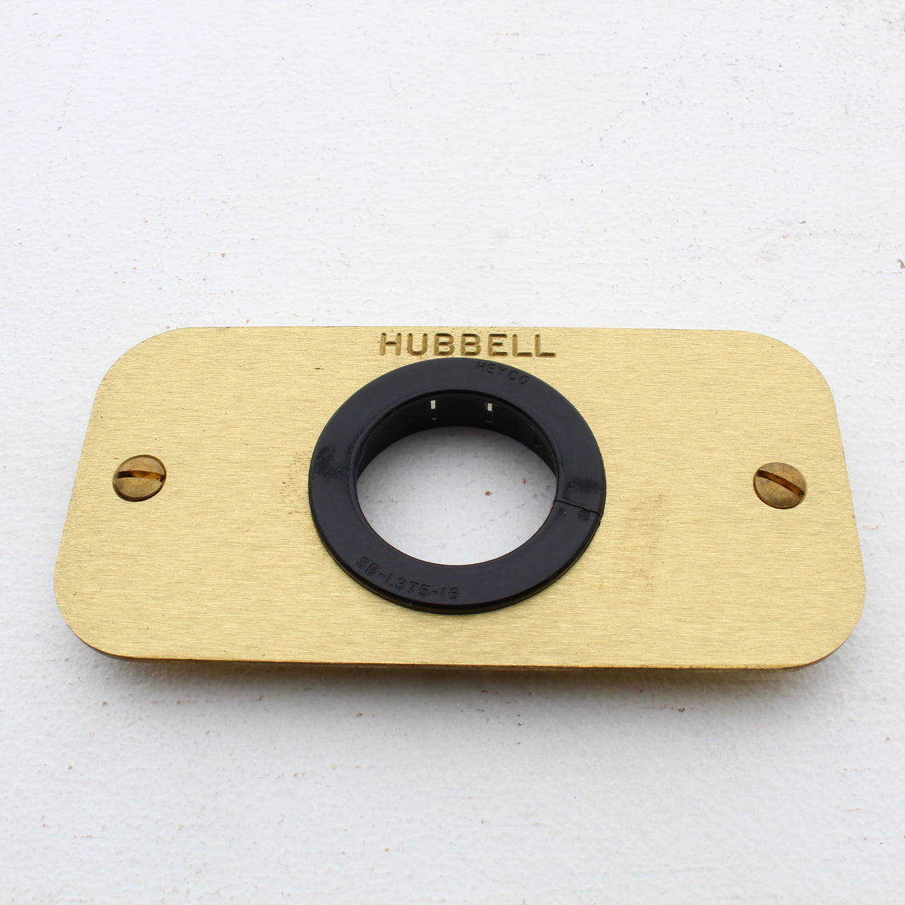 Hubbell Brass Telephone Bushing Plate S609T For S6088 Above-Floor Pedestal Box