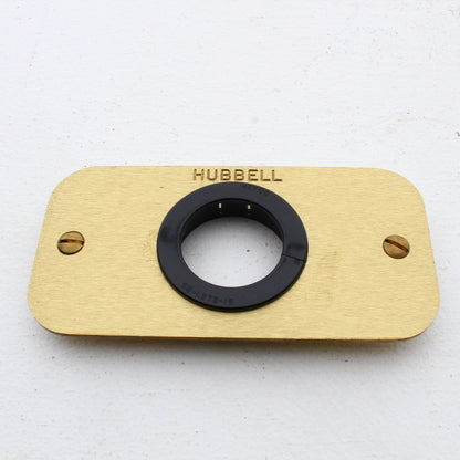 Hubbell Brass Telephone Bushing Plate S609T For S6088 Above-Floor Pedestal Box