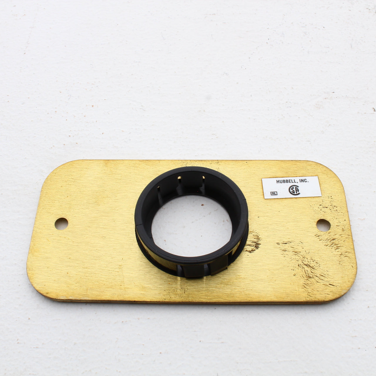 Hubbell Brass Telephone Bushing Plate S609T For S6088 Above-Floor Pedestal Box