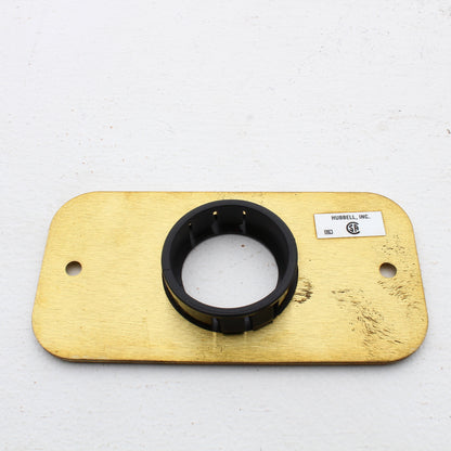 Hubbell Brass Telephone Bushing Plate S609T For S6088 Above-Floor Pedestal Box