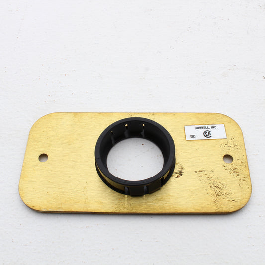 Hubbell Brass Telephone Bushing Plate S609T For S6088 Above-Floor Pedestal Box