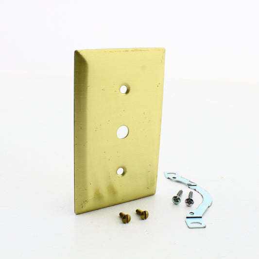 10-Pack Hubbell 1-Gang Brass Phone TV Wallplates .375" Opening Strap Mount SB738