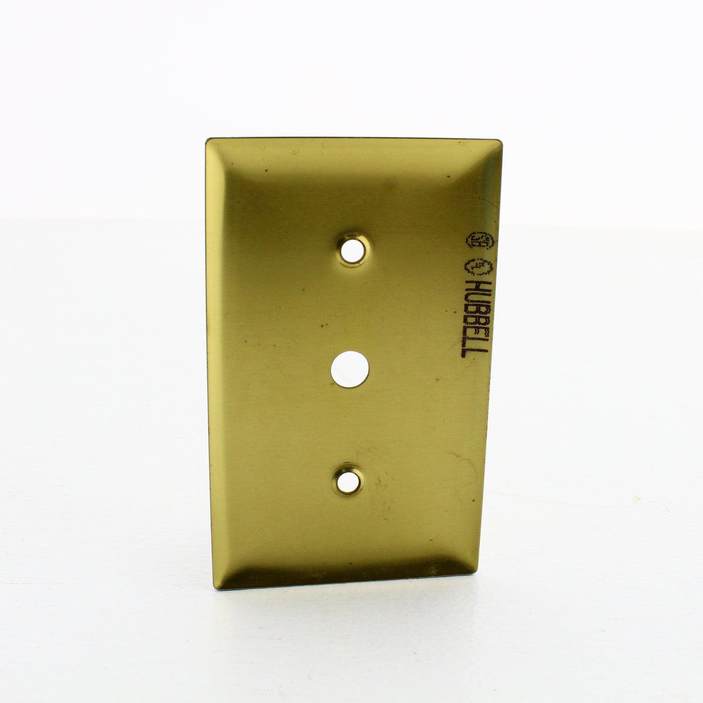10-Pack Hubbell 1-Gang Brass Phone TV Wallplates .375" Opening Strap Mount SB738