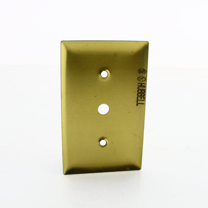 10-Pack Hubbell 1-Gang Brass Phone TV Wallplates .375" Opening Strap Mount SB738