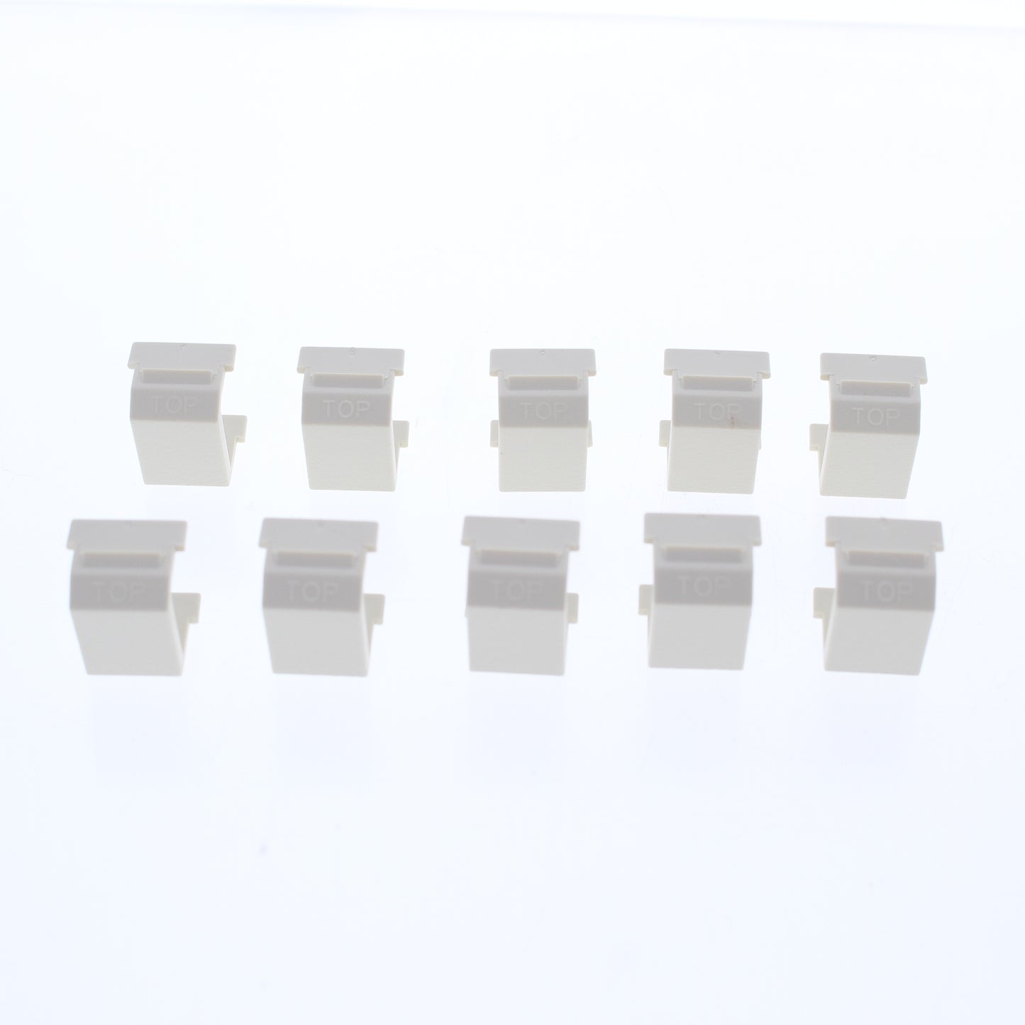 Hubbell SFBLA10 Light Almond Snap-In Fit Blank Filler Plate Inserts 10-Pack