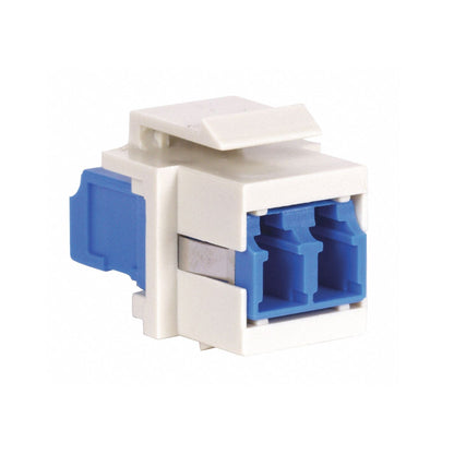 Hubbell Office White Fiber Optic Connector Adapter Jack LC SF SM/MM SFLCOW