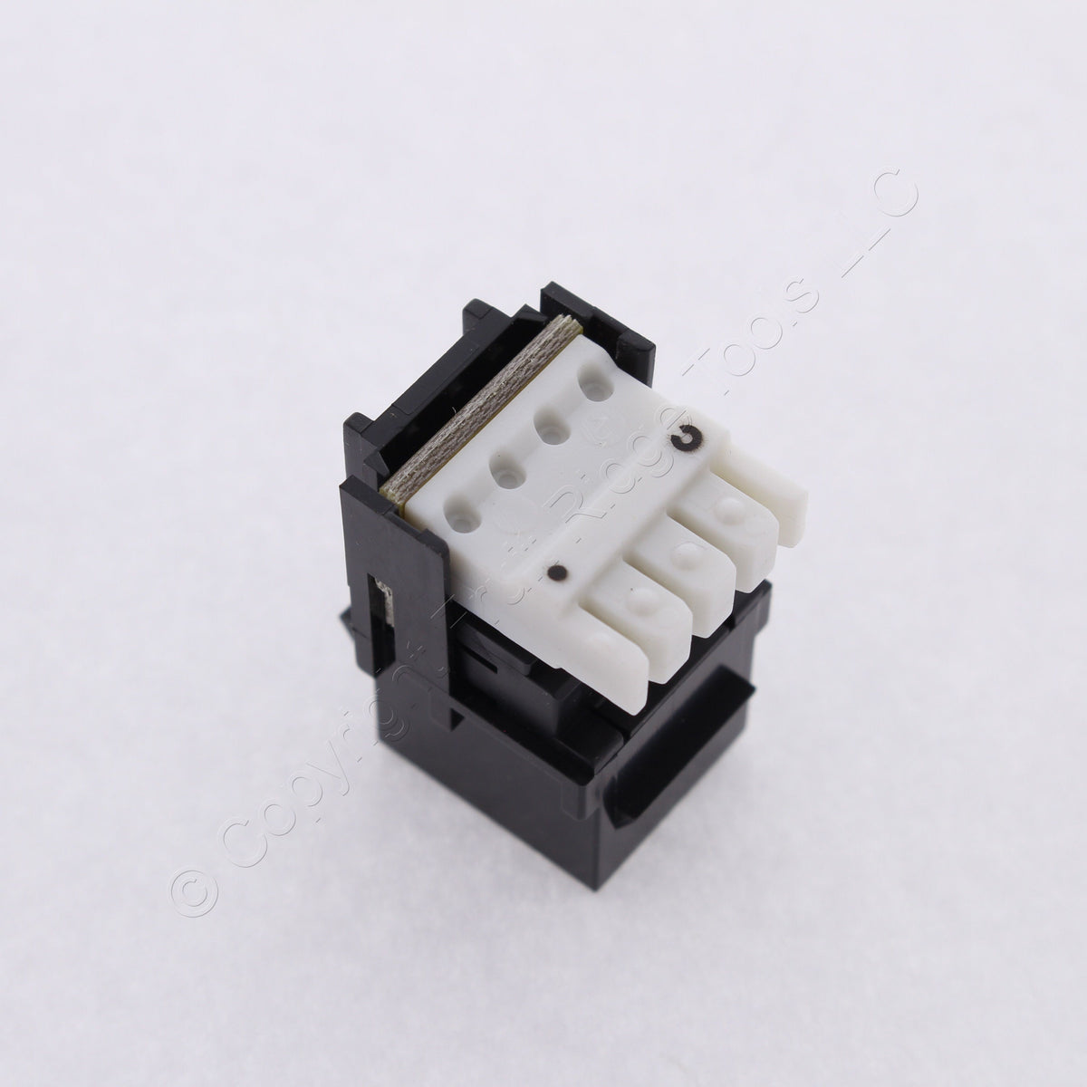 Hubbell Black Snap-Fit Keystone Stereo Audio RCA Jack Blue 110-Type SFRC110B