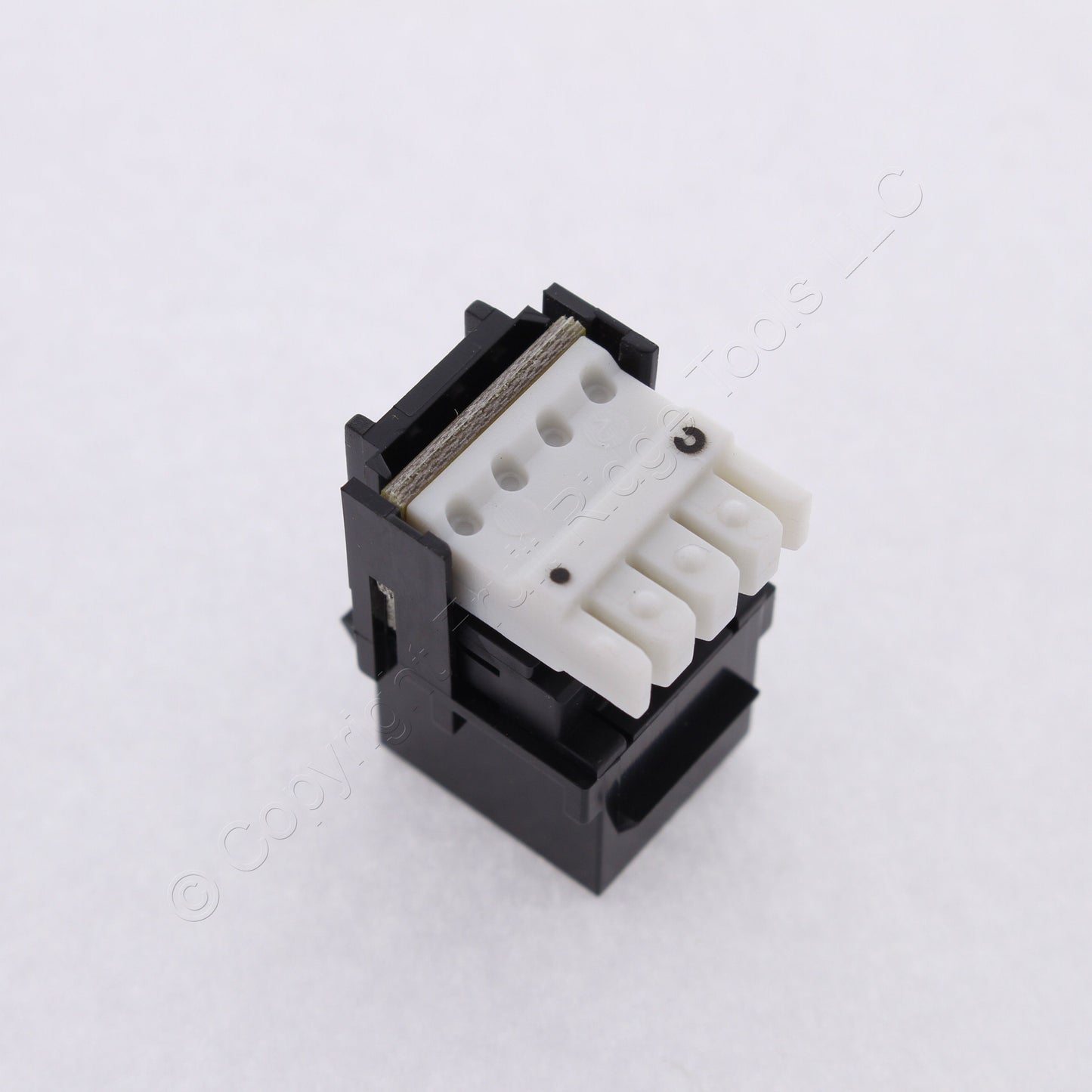 Hubbell Black Snap-Fit Keystone Stereo Audio RCA Jack Blue 110-Type SFRC110B