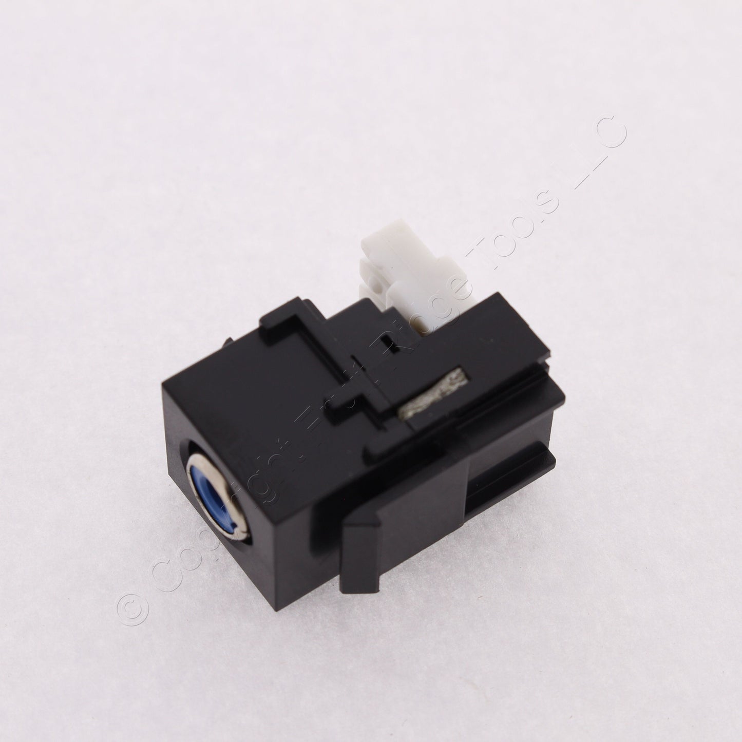 10 Hubbell Black Snap-Fit Keystone Stereo Audio RCA Jacks Blue 110-Type SFRC110B