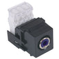 Hubbell Black Snap-Fit Keystone Stereo Audio RCA Jack Blue 110-Type SFRC110B