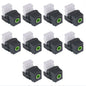 Hubbell Black Snap-Fit Keystone Stereo Audio RCA Jacks Green SFRC110GN 10-pack