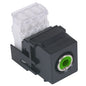 Hubbell Black Snap-Fit Keystone Stereo Audio RCA Jack Green 110-Type SFRC110GN